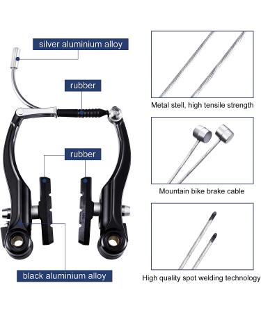 Riakrum 2 Sets V-type Bike Brakes with Braking Cables - Mountain Bike Brake Kit - Buy Online on GoSupps.com