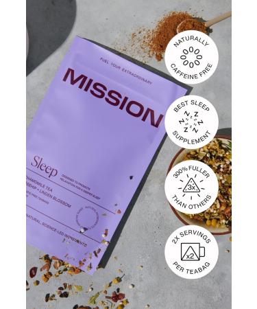 Mission Sleep | Herbal Teabags with Chamomile & Linden Blossom | Pyramid Tea Bags (30 Teabags) 1 count (Pack of 30) - Buy Online on GoSupps.com
