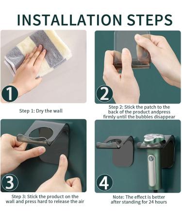 Hongjingda Self-Adhesive Razor Holder for Shower | Passpoy Free Men's Shaver Hook | Durable Bathroom Hanger in Black - International Shipping Available - Buy Online on GoSupps.com