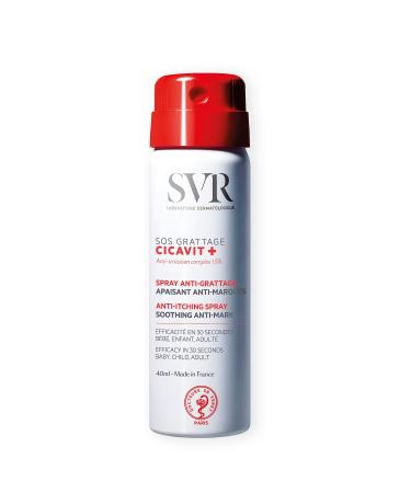 SVR CICAVIT+ SOS Ultra-Rapid Anti-Itch Relief Face and Body Spray for Soothing and Cooling Itchy and Damaged Skin Alll Ages 40ml