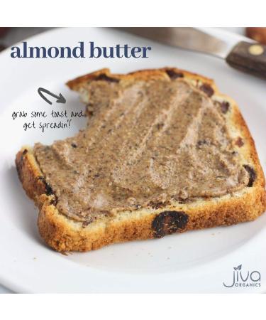 Jiva Organics Creamy Raw Sprouted Almond Butter - Unsalted 8 oz | Organic Nut Butter - Buy Online on GoSupps.com