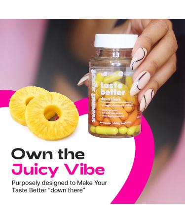 Sweet Spot Pineapple Extract Vaginal Probiotics & Flushable Feminine Wipes pH Balance Intimate Health Support for Women 60 Capsules + 10ct Wipes - Buy Online on GoSupps.com