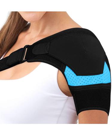 Shoulder Brace for Men and Women Shoulder Brace Support Rotator Cuff Compression Support Left and Right Adjustable Shoulder Wrap for Shoulder Injuries and Tendonitis for Fitness Training Exercise