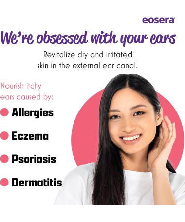 eosera Ear Itch MD Fast-Acting Ear Drop Spray Soothing Formula that Naturally Moisturizes the Ear Canal while Calming Dry Skin Works for Allergies Eczema Dermatitis Psoriasis & Hearing Aids 17 mL - Buy Online on GoSupps.com