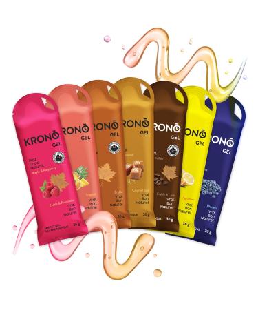 Krono Nutrition Energy Gels - Made with Natural Ingredients - Vegan - Gluten Free - 24 count (Variety Pack)