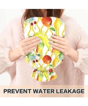 Mnsruu Watercolor Banana Hot Water Bottle - Soft Cover 2L - Perfect Gift for Women & Kids - Ideal for Christmas - International Shipping Available - Buy Online on GoSupps.com