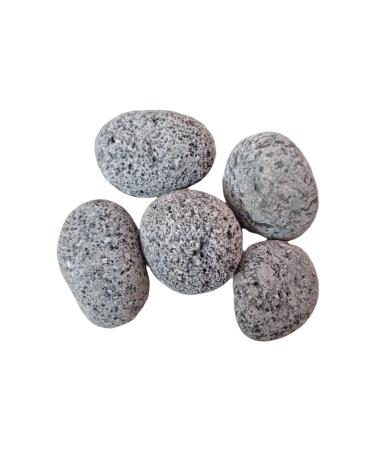 Natunae zen Pebbles aquarium stones 5-7 cm (500 gr) natural stones decoration black lava drummed aquascaping terrarium nano basin