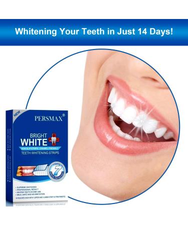 PERSMAX Non-Slip Dental Whitening Strips - Professional Effect, 14 Treatments (28 Strips) - Buy Online on GoSupps.com