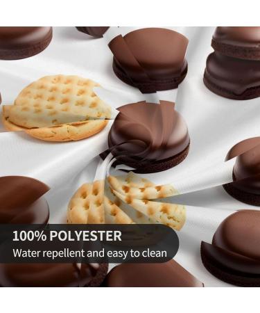 FRESQA Cookies Food Chocolate Chip Biscuits Round Tablecloth 60 NCH Waterproof Washable Kitchen Dining Room Round Tablecloth Cookies Food Chocolate Chip Biscuits One Size - Buy Online on GoSupps.com