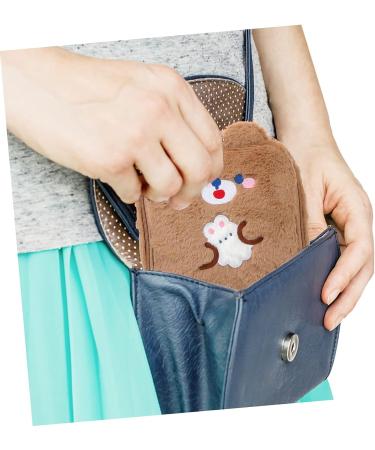 Healifty Plush Travel Set: Zip Around Wallet & Animal Bag Pouch for Women - Brown 18.5X18.5X6.5CM - Buy Online on GoSupps.com