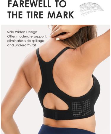 HOFISH Seamless Medium Impact Nursing Sports Bra 2pcs Set - Black+Pink - Buy Online on GoSupps.com