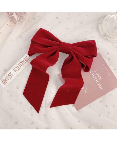 Sukokola 1ZSM Bow Hair Clip in Red - Stylish Acrylic Hair Accessory for All Occasions | International Shipping Available - Buy Online on GoSupps.com
