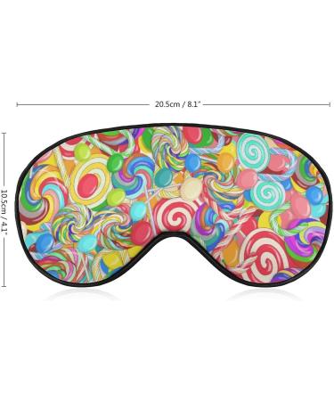Colorful Sweet Candy Sleep Mask for Women | Adjustable Eye Shade Cover with Elastic Strap - Perfect for Travel & Relaxation - Buy Online on GoSupps.com