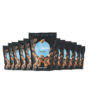 MagNuss Almonds | Roasted & salted | 12x 200g pack | Crunchy almond kernels | High-quality vegan snack