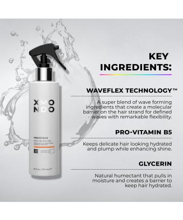 XMONDO Hair Wavetech Wave Revival Mist | Vegan Formula with Pro-Vitamin B5 and Essential Nutrients for Glowing Frizz Free Waves 8 Fl Oz 1-Pack - Buy Online on GoSupps.com