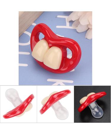 Baby Funny Fake Pacifier - Real Silicone Anti-Pacifier for Newborns 3+ Months | Cute Teeth Design - Buy Online on GoSupps.com