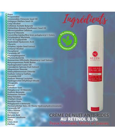 Night Cream 0.3% PURE RETINOL Anti-Wrinkle Women/Men 27 Active Ingredients | Deep Wrinkle Filler with Hyaluronic Acid | Firming Face Neck and D collet | Normal Oily and Combination Skin - Buy Online on GoSupps.com