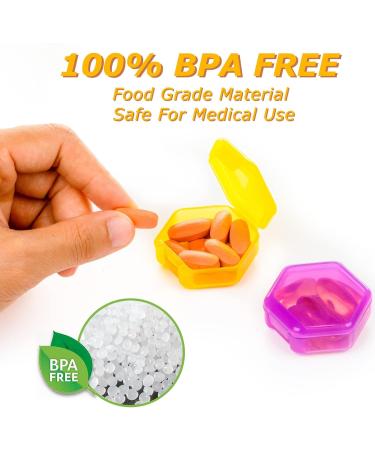 Monthly Pill Organizer - 30-Day Portable Pill Box with Labels for Vitamins Medicine & Supplements - One-Time-a-Day Rainbow Design - Buy Online on GoSupps.com