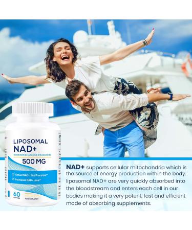 Liposomal NAD+ 500 mg with TMG 250 mg - Superior Absorption for Healthy Aging | 60 Portions - More Efficient than Nicotinamide Riboside - Buy Online on GoSupps.com