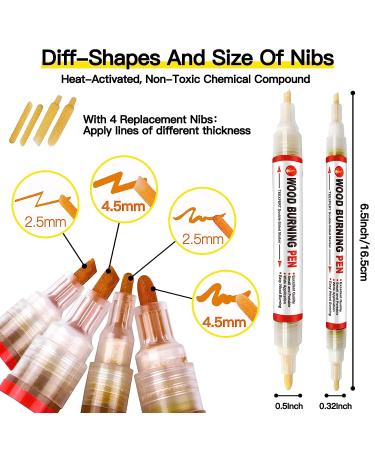 Teexpert Wood Burning Gel Pen Kit - 4OZ Paste with Scorch Pens & Tips for DIY Wood Crafts - Buy Online on GoSupps.com