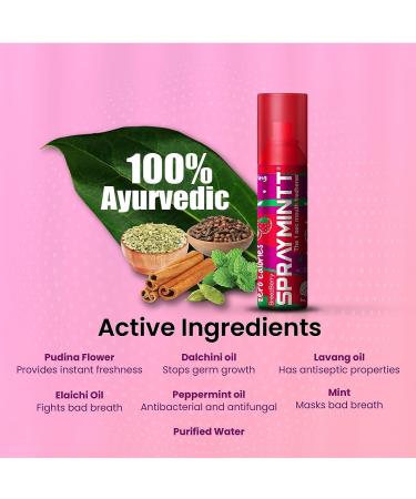 Mouth Freshener Spray 15 gm (Pack of 2) | No added sugar | Zero calories | POCKET SIZED | Natural ingredients (Breeze Berry) - Buy Online on GoSupps.com