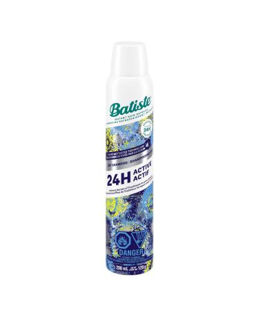Batiste Sweat Activated Dry Shampoo Neutralizes Odor for Up to 24 Hours & Prevents Sweat Buildup in Hair Waterless Shampoo 200ml 24HR Active 200 ml (Pack of 1)