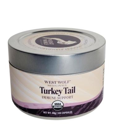 Turkey Tail Mushroom Extract Capsules | Organic Turkey Tail Mushroom Extract | High Potency 40%+ Beta-Glucans | Vegan | No Fillers Non-GMO | Premium Organic 120 Capsules / 4 month supply