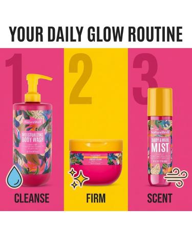 NATURE WELL Cheeky Collection Bundle - Includes 2 8 Fl Oz Hair & Body Mists 1 10oz Body Cream & 1 33oz Body Wash Value Sizes Scent of Vacation Perfect for Women Girls Teens - Buy Online on GoSupps.com