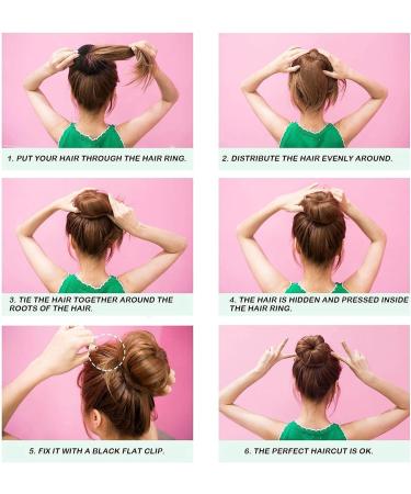 Hair Donut Bun Maker Kit with Bobby Pins - 4Pcs Bun Shaper Set for Girls, Women - Hair Styling Accessories - Buy Online on GoSupps.com