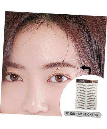 FOMIYES 27 Sheets Waterproof Eyebrow Stickers Eyebrow Decals Makeup Brow Sticker Cosmetic Eyebrow Lines 3d - Buy Online on GoSupps.com