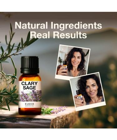 Kukka Clary Sage Essential Oil - 100% Natural Oil for Skin, Hair Growth & Aromatherapy - 10 ml - Buy Online on GoSupps.com