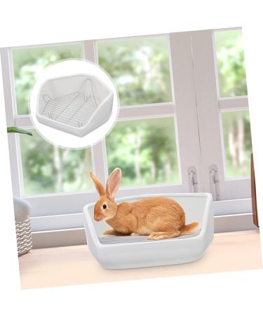 SEWOART Rabbit Toilet Guinea Pig Potty Trainer Pet Toilet Supply Bunny Restroom Bunny Toilet Ceramics White - Buy Online on GoSupps.com