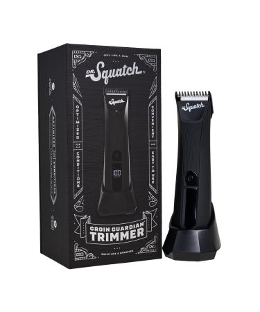 Dr. Squatch Groin Guardian Electric Trimmer with Squatch-Shield Technology Groin & Body Hair Trimmer Cordless Trimmer with Built-in LED Light Black