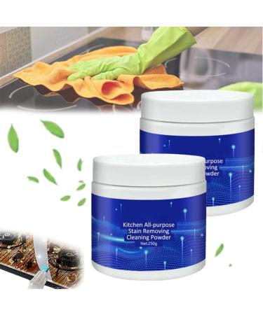 Kitchen Cleaning Powder, Powerful All Purpose Cleaning Powder, Foaming Cleaning Powder for Heavy Oil Stains, Kitchen Stain Remover Cleaner for Range Hood, Pans, Grill