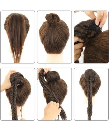 Hair Bun 20 Inch Fishbone Braid Ponytail Hair Extensions Synthetic Bun with Drawstring Hair Comb Ponytail Braided Ponytail Hair Extension Hair Piece (Color : #60) - Buy Online on GoSupps.com