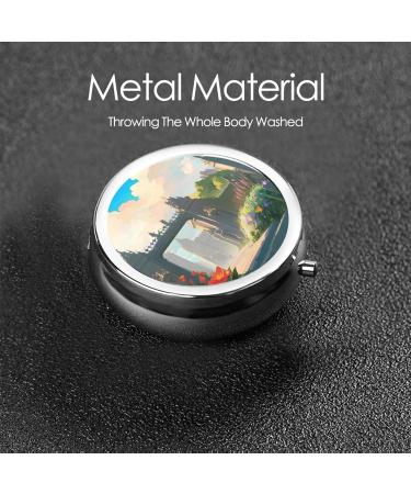 Shop Outside The Castle Round Pill Box - 3 Compartment Portable Travel Organizer for International Shipping - Buy Online on GoSupps.com