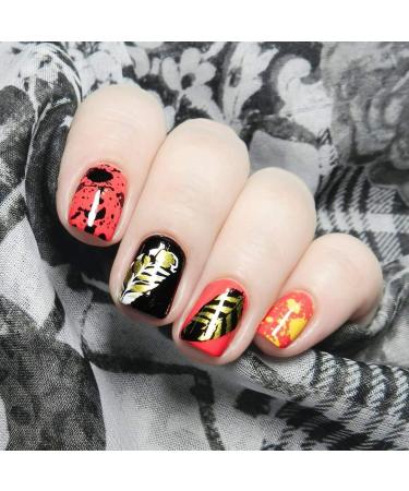 Alexnailart Nail Art Stamping Plate FA015 - Feathers Fashion Design Template - Buy Online on GoSupps.com