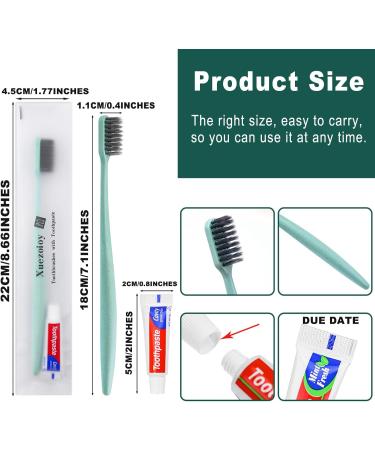 Buy Disposable Toothbrushes with Toothpaste - Bulk Pack of 200 Individually Wrapped Travel Kits for Hotels Charities & More - Buy Online on GoSupps.com