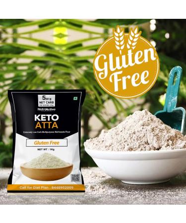 NutroActive Keto Atta Gluten Free Ultra Low Carb Flour - 1kg - Buy Online on GoSupps.com