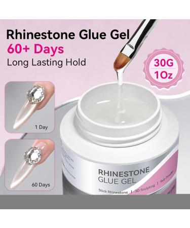 EUBEISAQI Rhinestone Nail Glue Strong Adhesive 30g Beauty Glue for Rhinestones and Gems | For Gluing Jewelry for Adults Women and Girls Indoors and Outdoors Parties Christmas and More - Buy Online on GoSupps.com