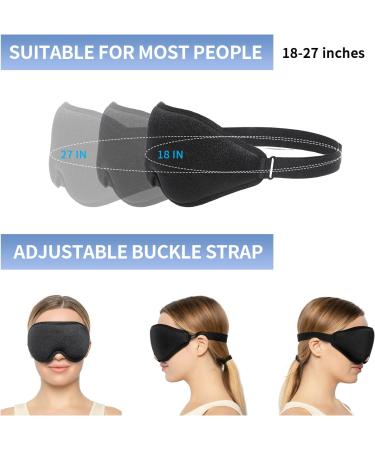 3D Eyelash Protector Eye Mask for Sleeping - Adjustable Sleep Mask for Women and Men - Super Soft Eye Cover for Meditation, Yoga, Travel - Black - Buy Online on GoSupps.com