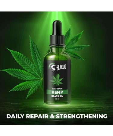 Be.ardo Beard Oil for Men 30 ml | Daily Repair Hemp Beard Oil for Healthy Beard | Non-Sticky Light Hemp Seed Oil for Shiny Nourished Beards | Promotes Beard Growth - Buy Online on GoSupps.com