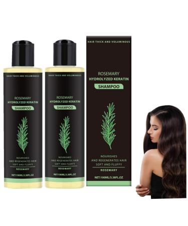 Lot de 2 shampoings romarin la k ratine hydrolys e et la vitamine C pour la croissance des cheveux contre la chute et l'amincissement des cheveux 100 ml