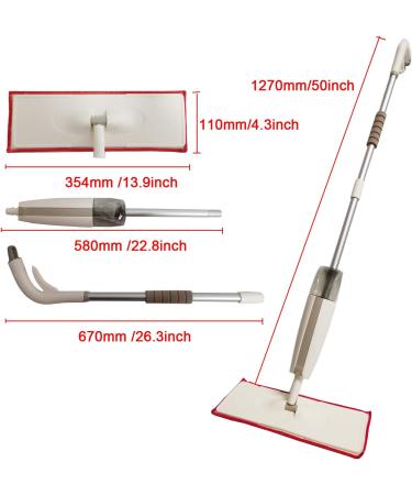 EZ SPARES Spray Mop for Floor Cleaning Hard Floor Mop for Home Kitchen Wood Tile Laminate Ceramic Floor Cleaning Tool with a Water Tank and 3 Reusable Mops(Red) - Buy Online on GoSupps.com