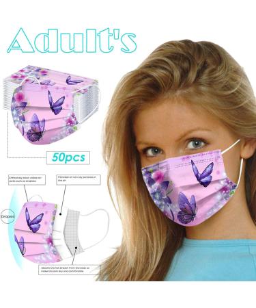 Zewuai 50PCS Adult Butterfly Disposable Protection Facemask 3Layer Breathable Face_Masks for Daily Use- Made in US. - Buy Online on GoSupps.com
