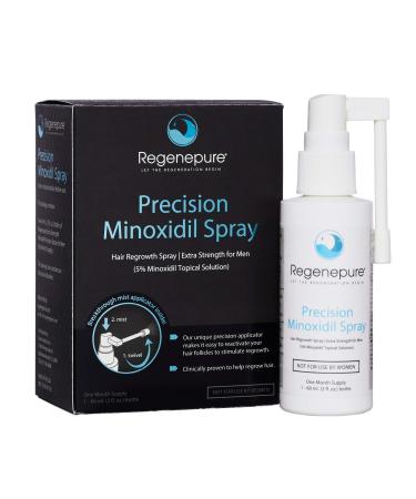 Regenepure  Precision Minoxidil Spray for Men  5% Minoxidil Hair Growth Treatment  2 oz