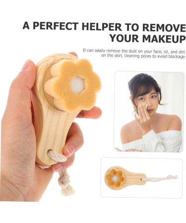 FRCOLOR Cleansing Brush Face Wash Scrubber Facial Cleaning Brush Facial Exfoliator Brush Cleaning Tool Hand Tools Pore Cleaner Tool Home Tools Skin Wood Tools Fur Racket Wooden Manual Miss - Buy Online on GoSupps.com