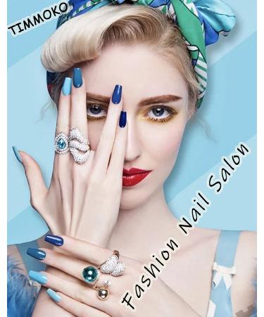 Daisy Press on Nails - 24Pcs Medium Length Full Cover Stick on Nails with Exquisite French Design for Women and Girls - Buy Online on GoSupps.com