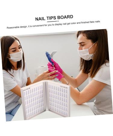 VINTORKY Nail Art Nail Art Stand Display Frame Tool Stand Fake Nail Showing Board Nail Polish Practice Display Fake Nails Display Board Manicure Tools Paper Mosaic - Buy Online on GoSupps.com