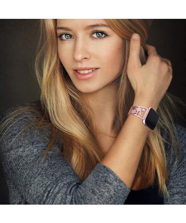 Mtozon Stainless Steel Bracelet for fitbit Sense/Versa 3 - Women's Rose Gold Bling Wristband - Buy Online on GoSupps.com